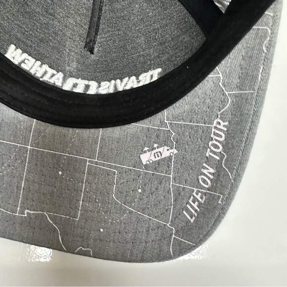 Travis Mathew Gray Black Trucker Hat Baseball Golf Cap Adjustable - Picture 4 of 6
